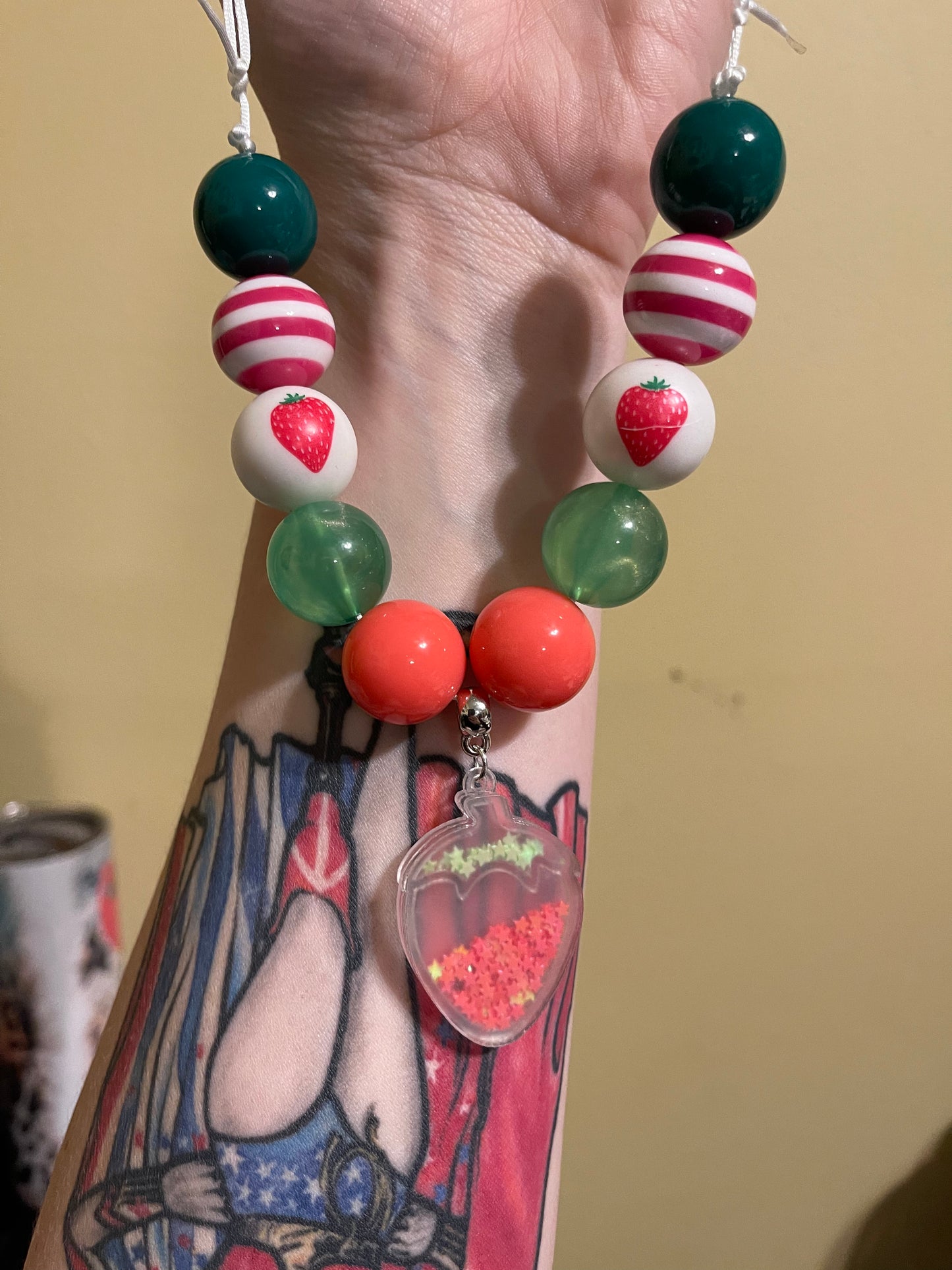 Strawberry Shaker Bubblegum Necklace