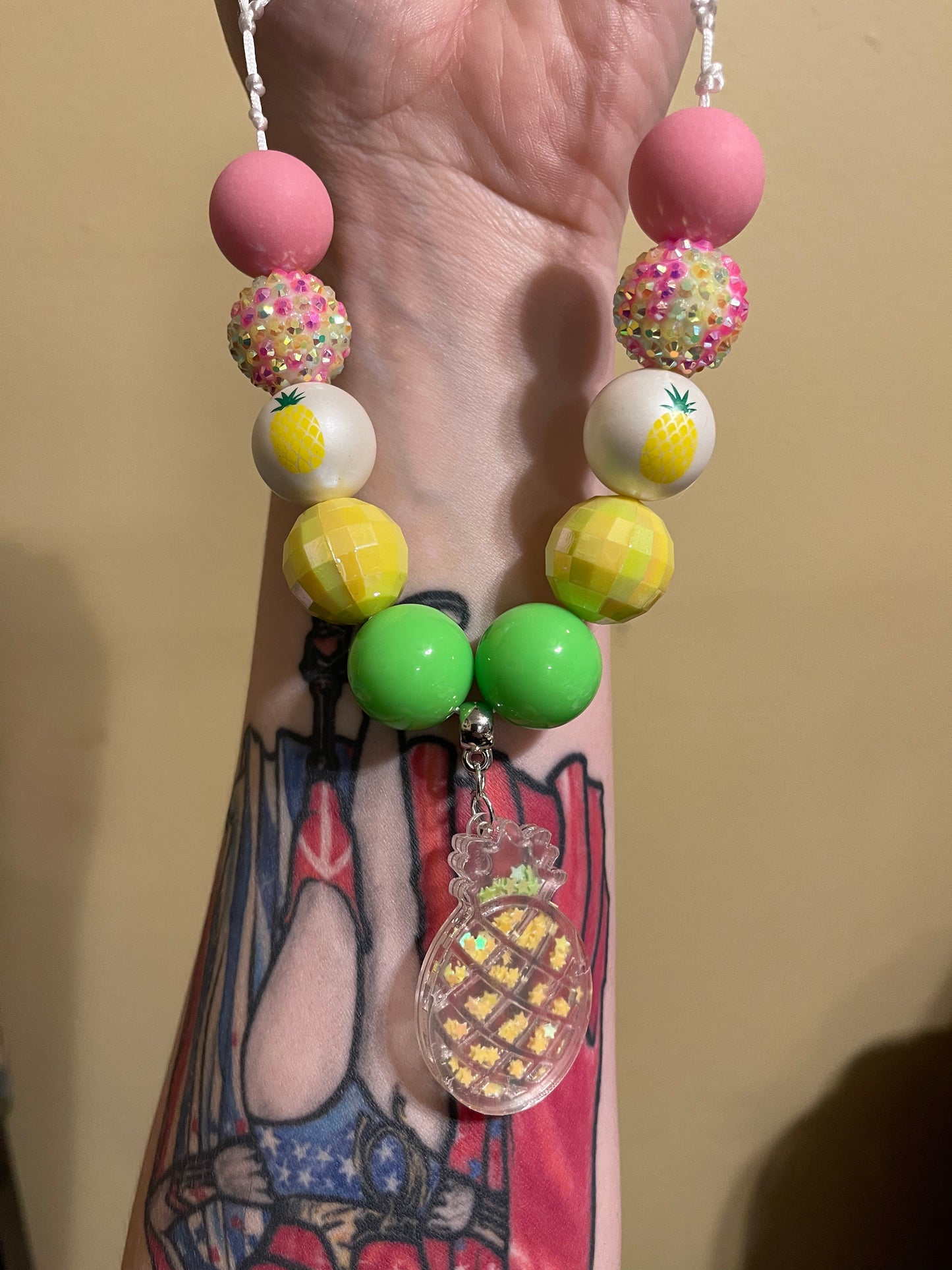 Pineapple Shaker Bubblegum Necklace