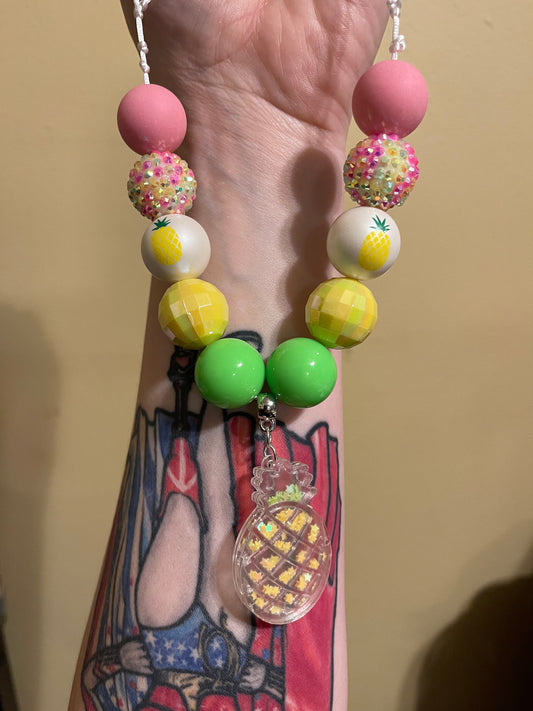 Pineapple Shaker Bubblegum Necklace