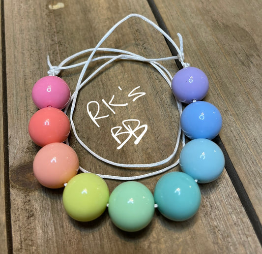 Pastel Rainbow #2 Bubblegum Necklace