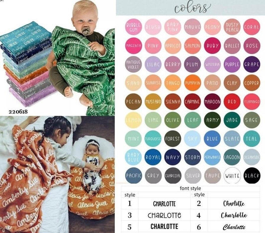 Baby Name Blankets